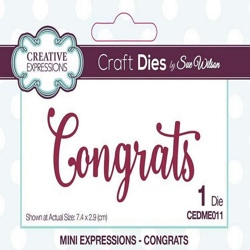 Creative Expressions Mini Expressions Collection Congrats Die Image