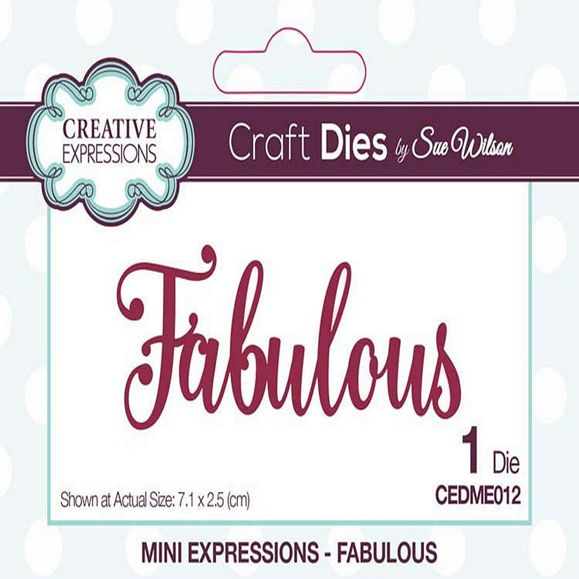 Creative Expressions Mini Expressions Collection Fabulous Die Image