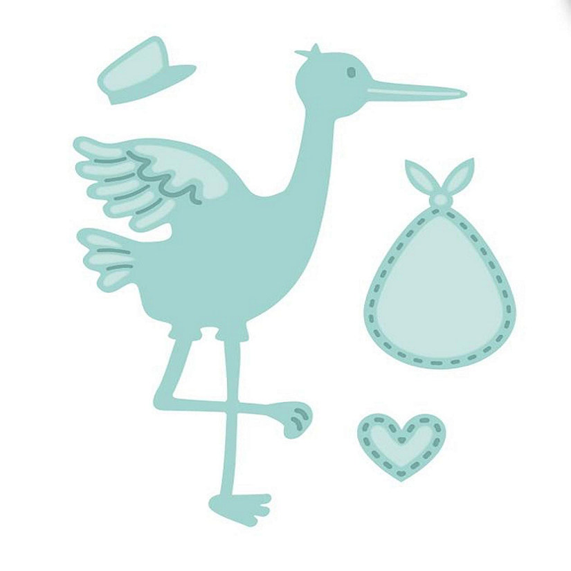 Creative Expressions New Arrival Collection Stork and Baby Die Image