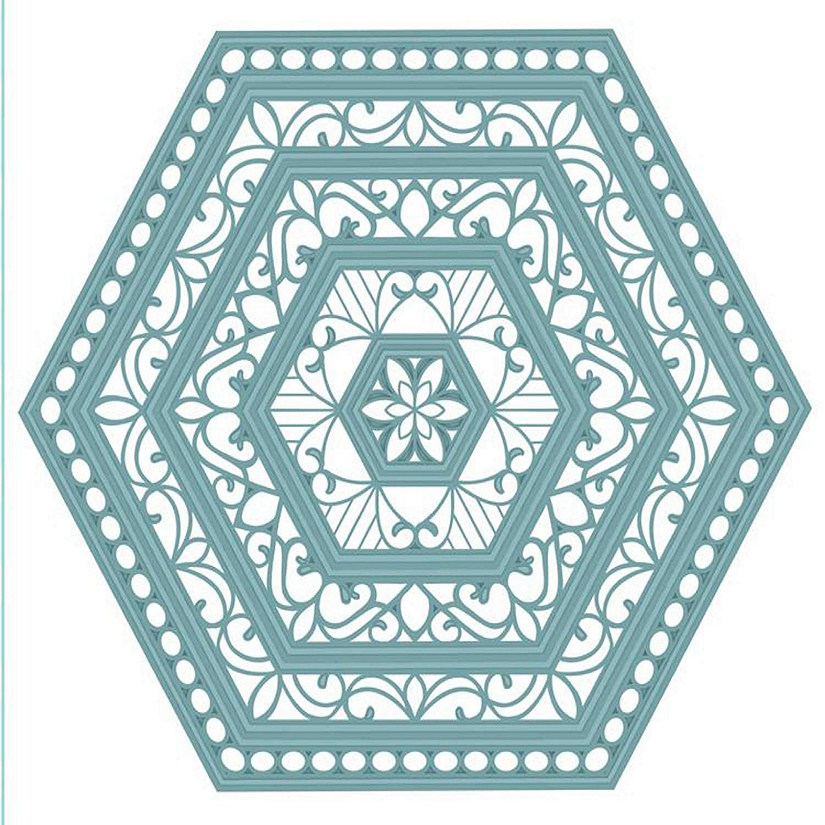 Creative Expressions Noble Collection Classic Adorned Hexagon Die Image