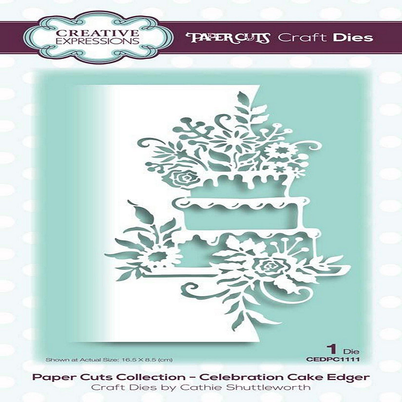 Creative Expressions Paper Cuts Celebration Cake Edger Craft Die Image