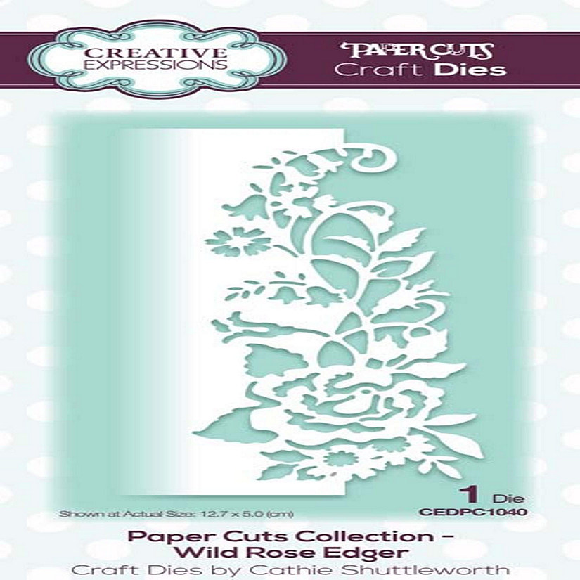 Creative Expressions Paper Cuts Collection Wild Rose Edger Craft Die Image