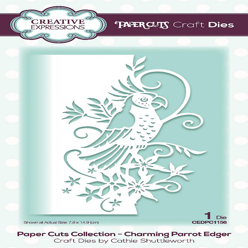 Creative Expressions Paper Cuts Edger Charming Parrot Craft Die Image