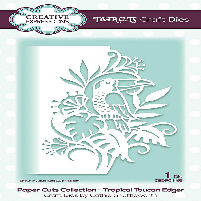 Creative Expressions Paper Cuts Edger Tropical Toucan Craft Die Image
