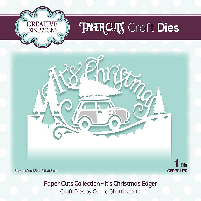 Creative Expressions Paper Cuts It's Christmas Edger Craft Die Image