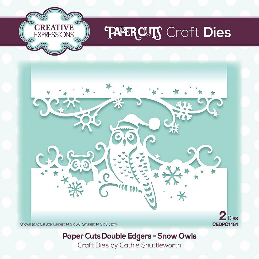 Creative Expressions Paper Cuts Snow Owls Double Edger Craft Die Image