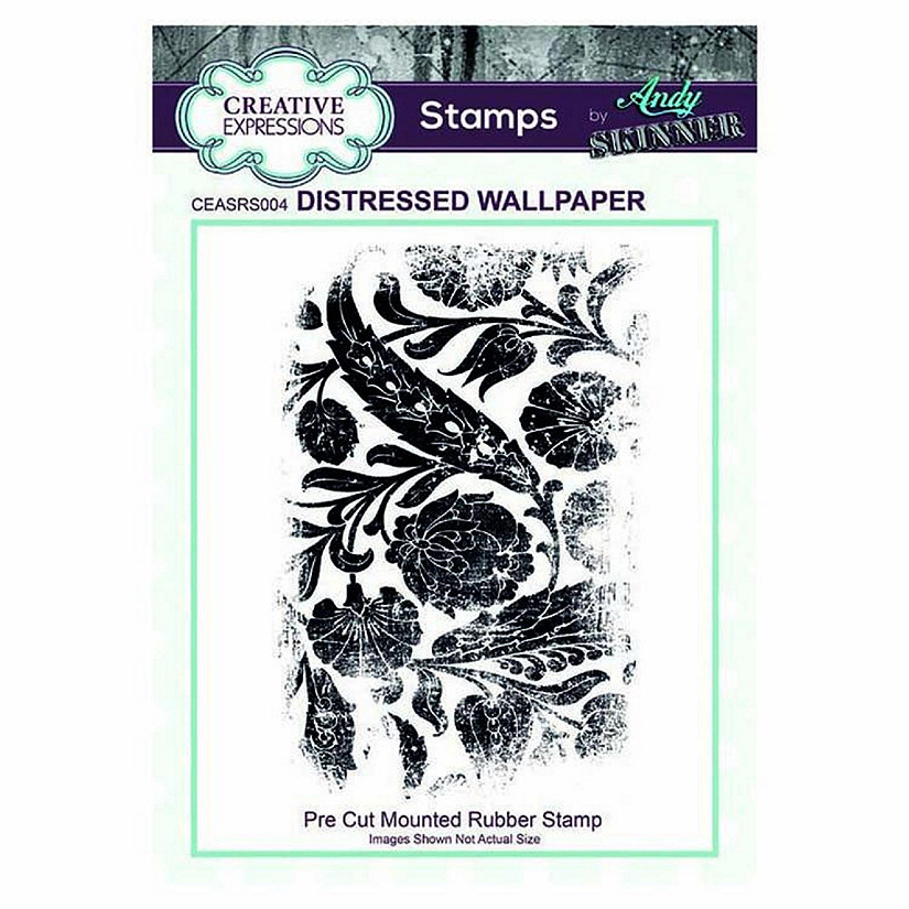 Creative Expressions Pre Cut Rubber Stamp by Andy Skinner Distressed Wallpaper Image