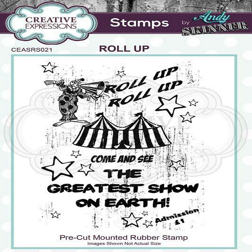Creative Expressions Pre Cut Rubber Stamp by Andy Skinner Roll Up