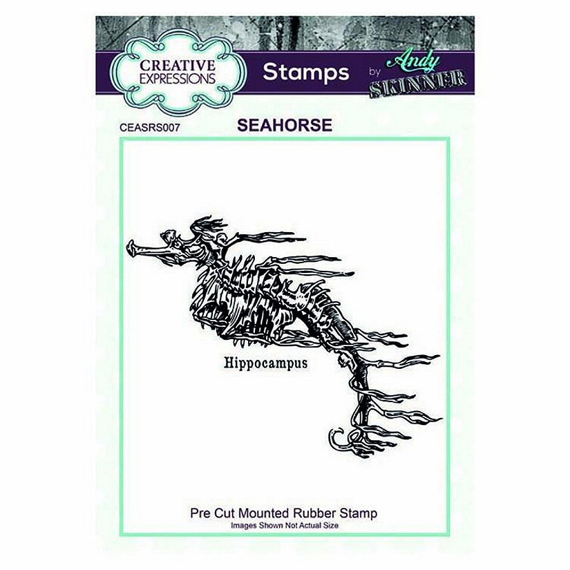 Creative Expressions Pre Cut Rubber Stamp by Andy Skinner Seahorse Image