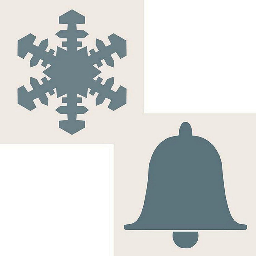 Creative Expressions Sentimentally Yours 6 x 6 Aperture Stencils  Snowflake  Bell Image