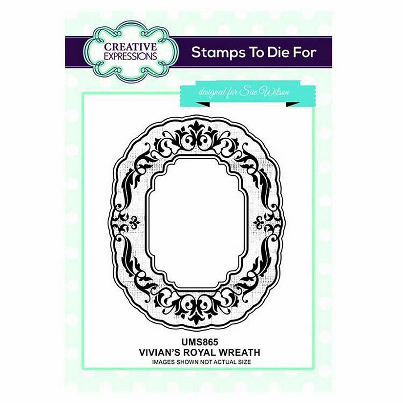 Creative Expressions Stamps To Die For Vivian's Royal Wreath Pre Cut Stamp Image