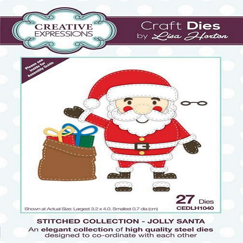 Creative Expressions Stitched Collection Jolly Santa Craft Die Image
