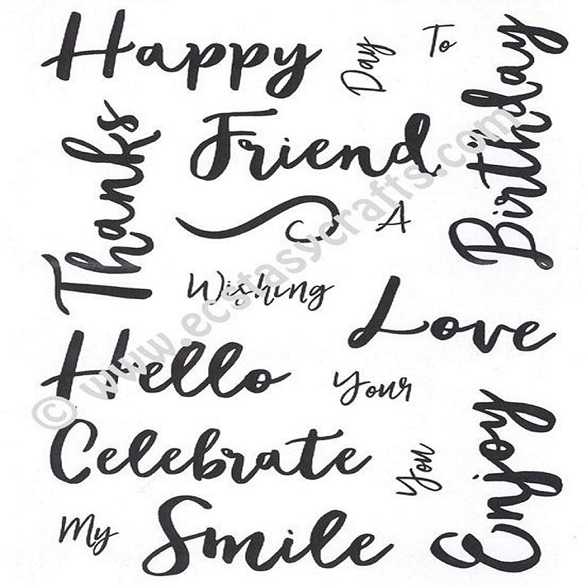 Creative Expressions Stylish Script A5 Clear Stamp Set Image