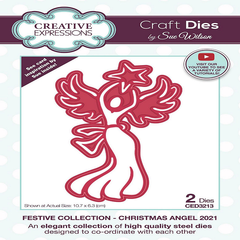 Creative Expressions Sue Wilson Christmas Angel 2021 Craft Die Image