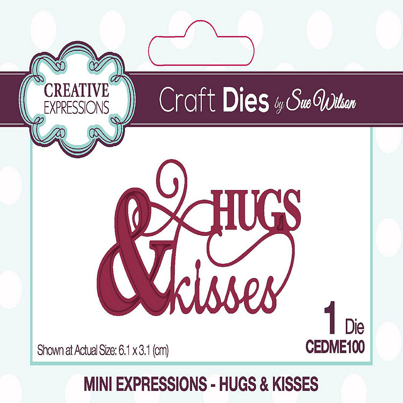 Creative Expressions Sue Wilson Mini Expressions Hugs  Kisses Craft Die Image