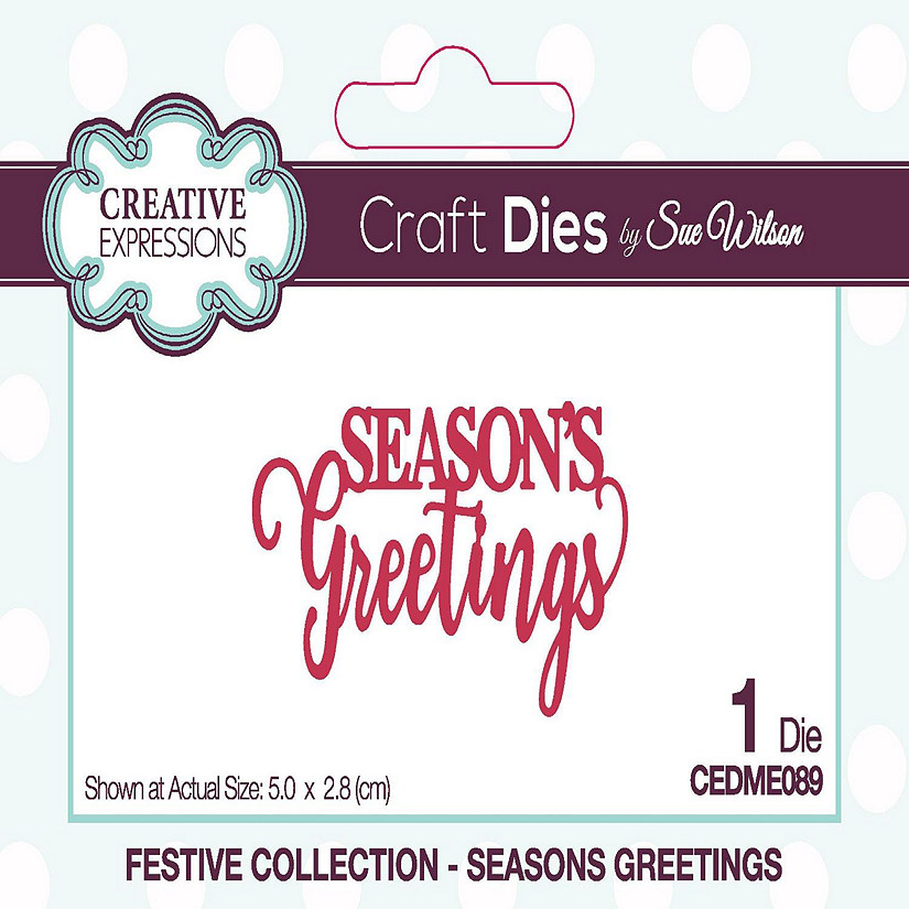Creative Expressions Sue Wilson Mini Expressions Seasons Greetings Craft Die Image