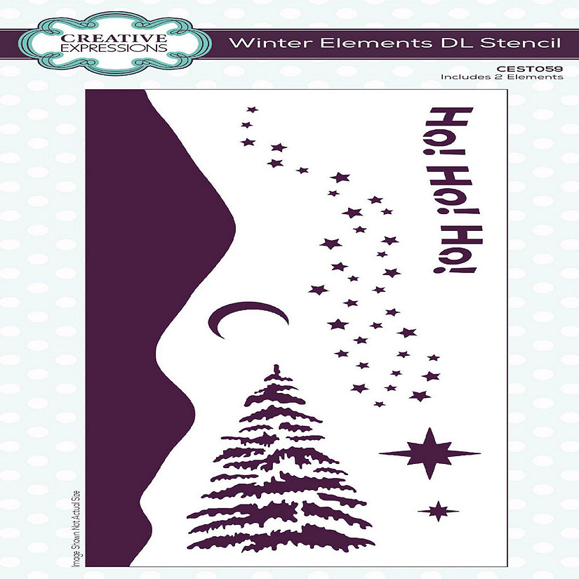 Creative Expressions Winter Elements DL Stencil Image