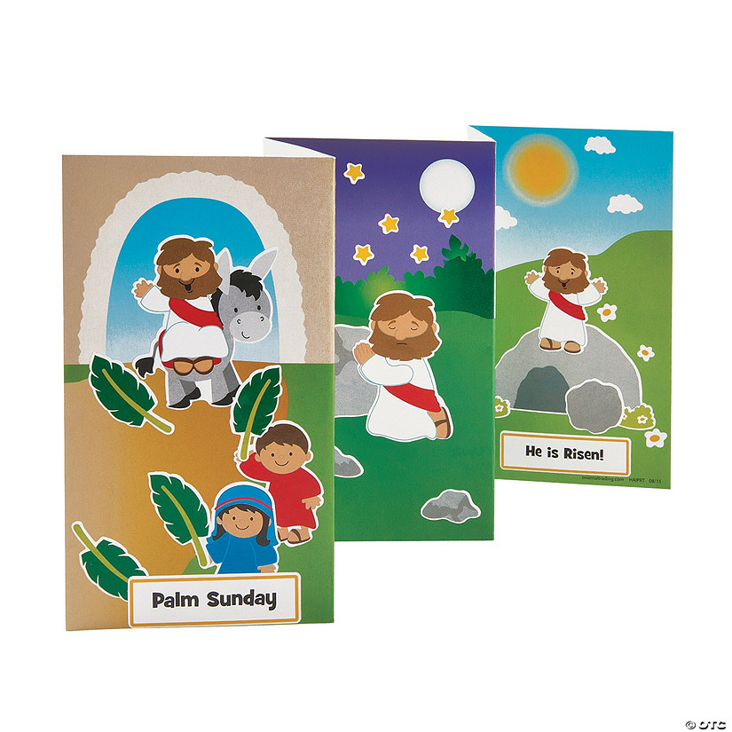 Creative Holy Week Fold-Out Sticker Scenes - 12 Pc. for Easter Crafts Image