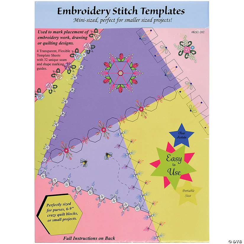Creative Impressions Embroidery Stitch Template, Set of 4 Image