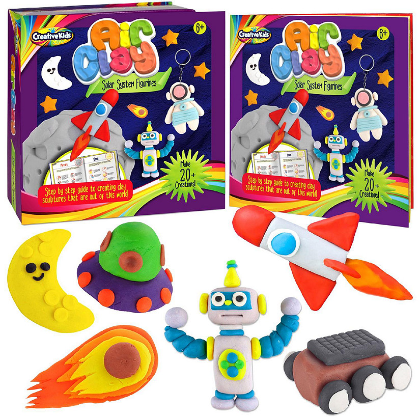 Creative Kids Air Clay Solar System Figurines - Sculpt Over 20 Clay Charms Image