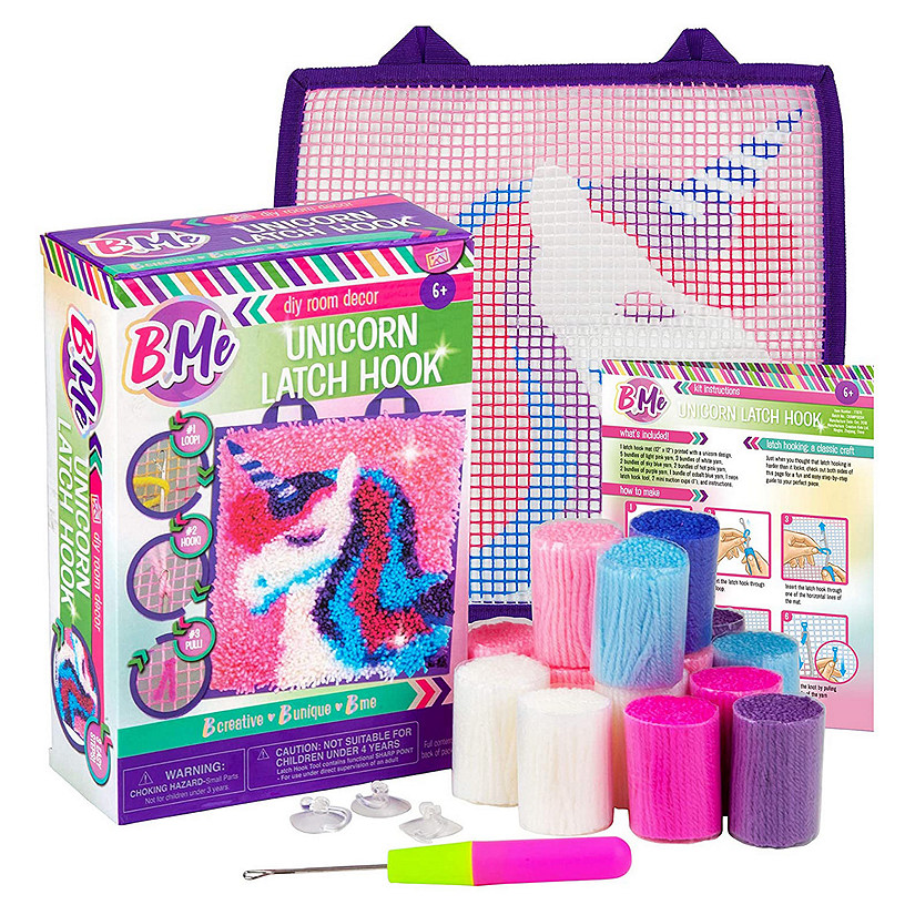 Creative Kids B Me DIY Unicorn Latch Hook Kit for Girls Age 6+ Image