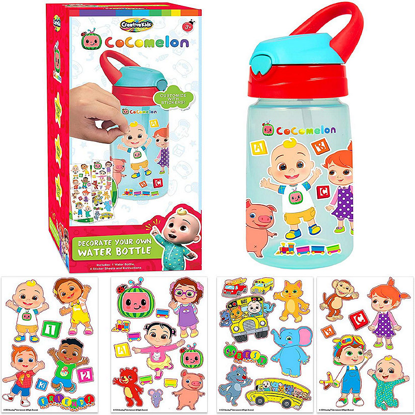 Creative Kids Cocomelon Decorate Your Own Water Bottle BPA Free Age 3+ Image