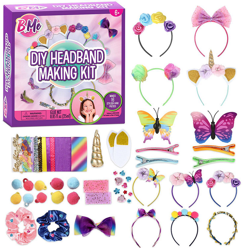 Creative Kids Create Your Own Headband Hair Fashion  Kit for Girls - 60+ Craft Supplies  6+ Image