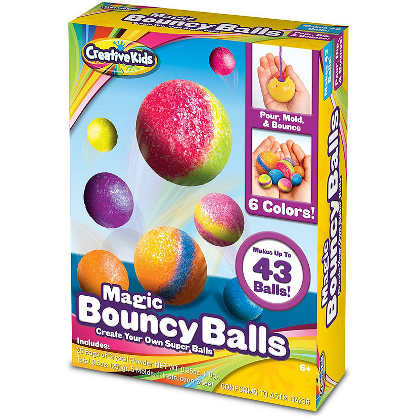 Creative Kids DIY Magic Bouncy Balls - Create Your Own Crystal Powder Balls Craft Kit for Kids Image