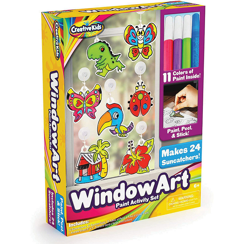 Creative Kids Window Paint Art Stickers Suncatchers Kit Kids Image