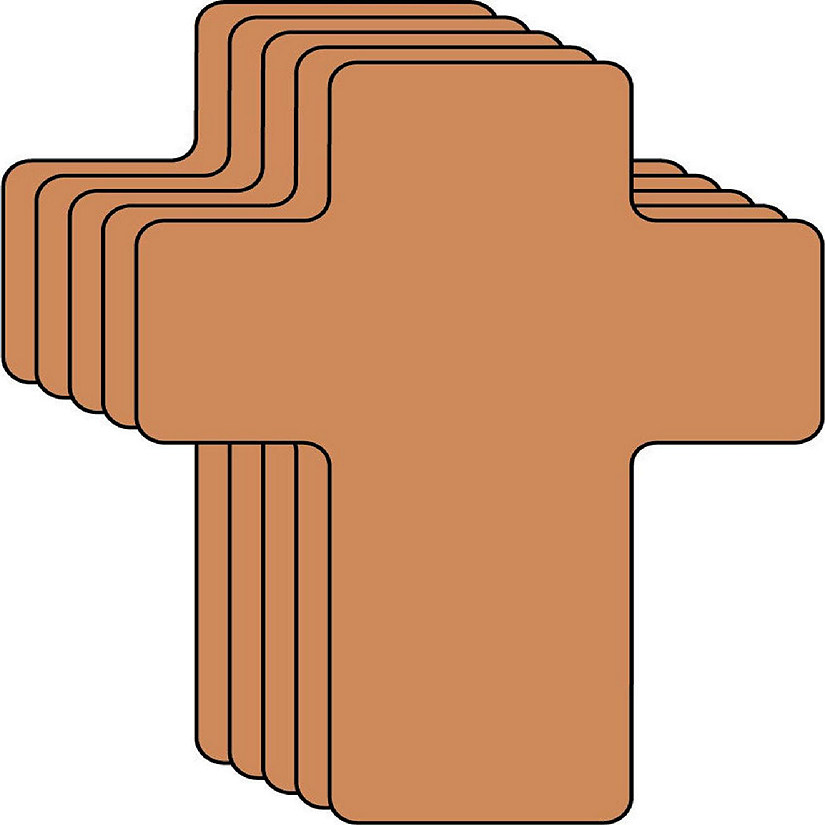 Creative Shapes Etc. - Brown Cross Foam Single Color Creative Cut-outs- 5.5" Image