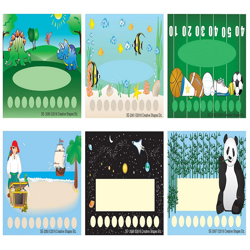 Creative Shapes Etc. - Classroom Incentive Punch Card Set Of 6 Image