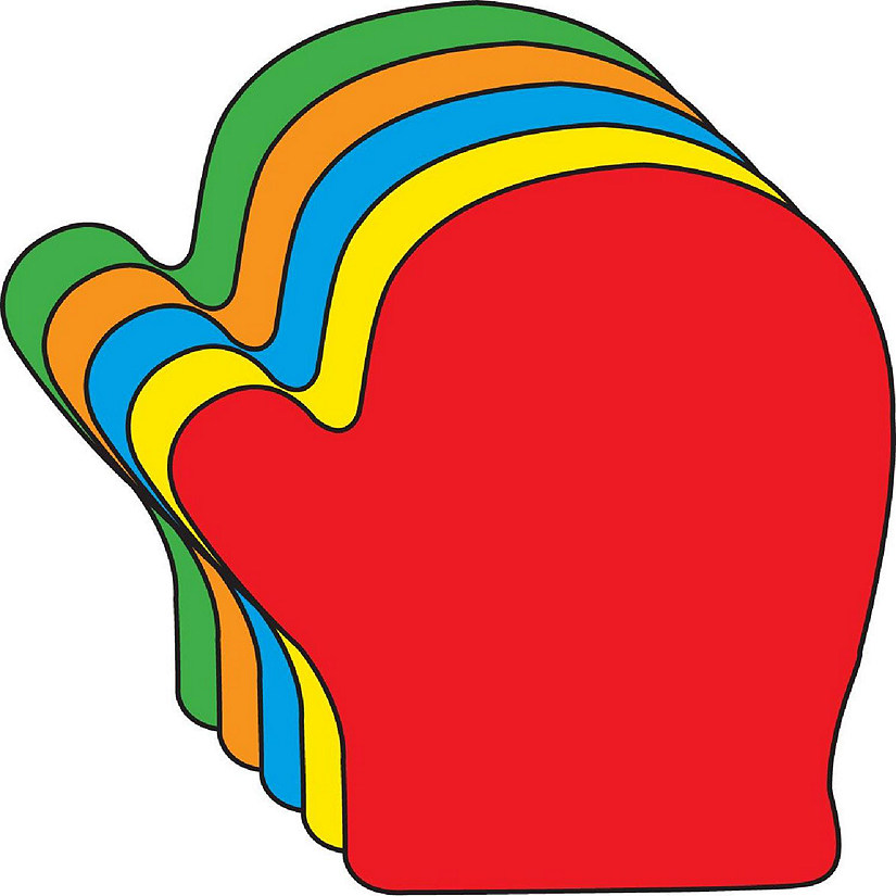 Creative Shapes Etc. - Die-cut Magnetic - Large Assorted Color Mitten Image