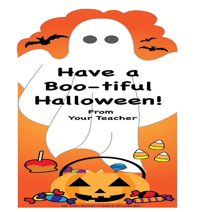 Creative Shapes Etc. - "From Your Teacher" Bookmarks - Boo-tiful Halloween Image