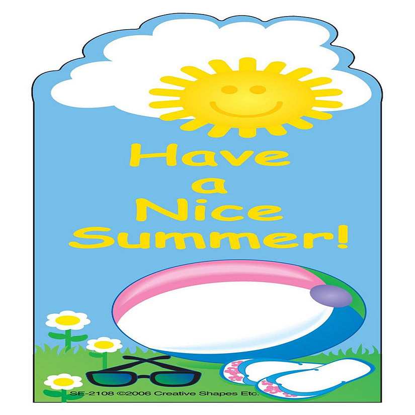 Creative Shapes Etc. - "from Your Teacher" Bookmarks - Nice Summer Image