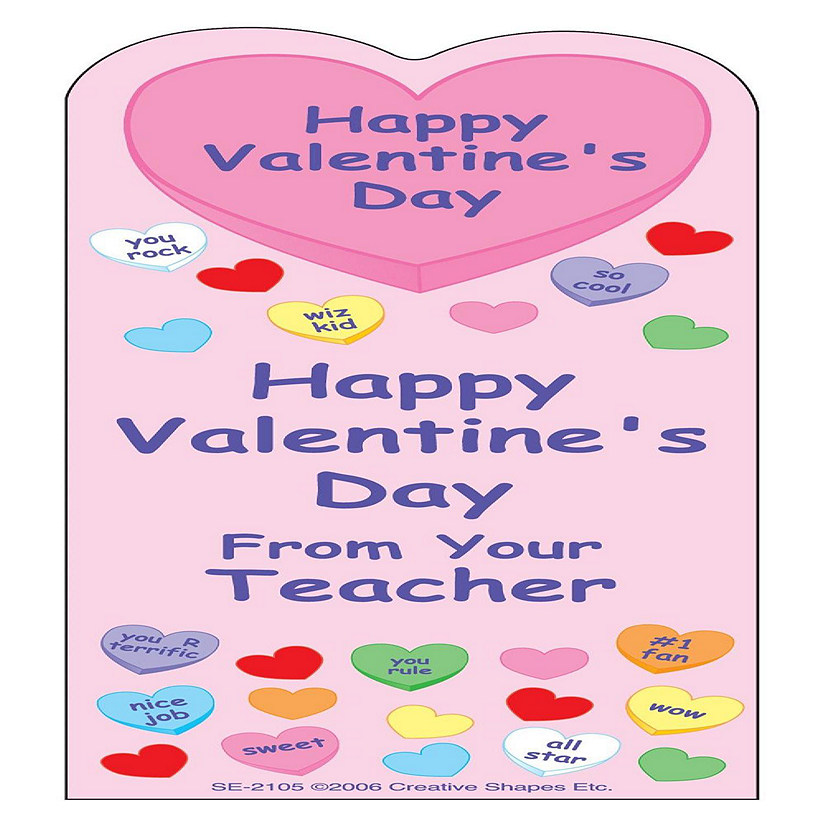 Creative Shapes Etc. - "from Your Teacher" Bookmarks - Valentine Image