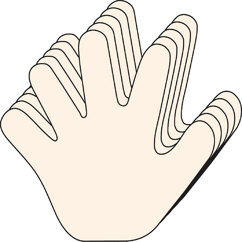 Creative Shapes Etc. - Hand Single Color Creative Cut-outs, 5.5" Image
