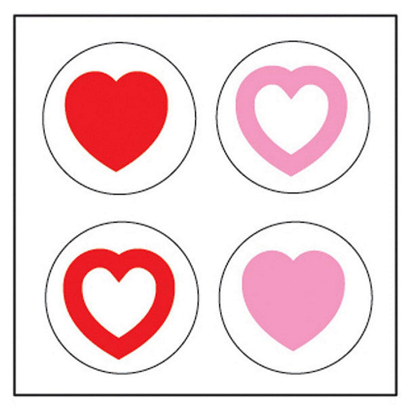 Creative Shapes Etc. - Incentive Stickers - Tri-color Hearts Image