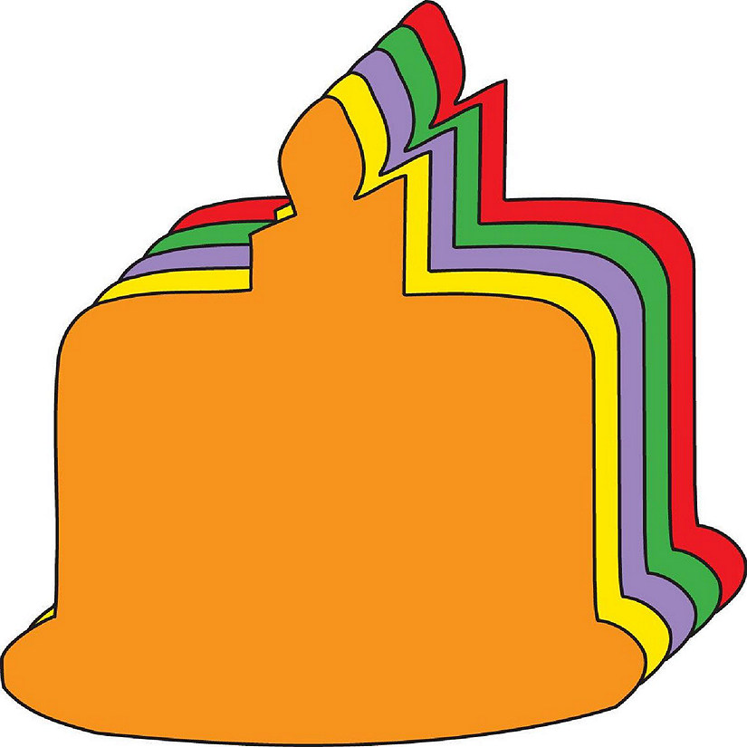 Creative Shapes Etc. - Large Assorted Color Creative Foam Craft Cut-outs - Birthday Cake Image