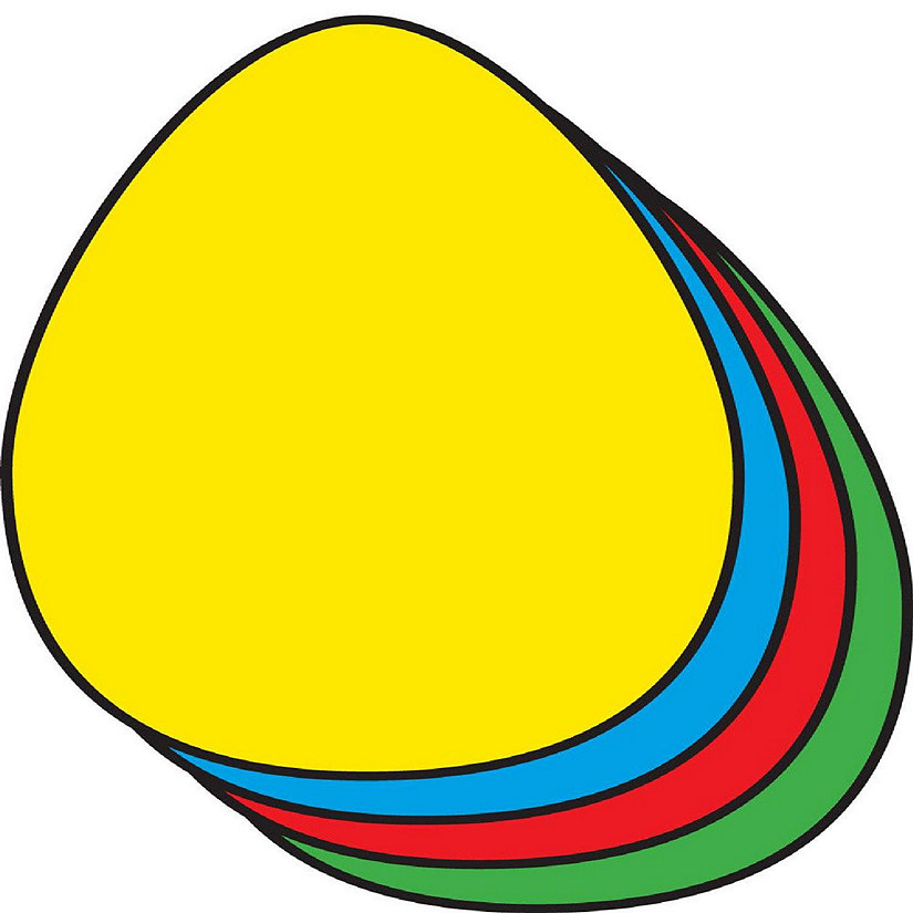 Creative Shapes Etc. - Large Assorted Color Creative Foam Craft Cut-outs - Egg Image