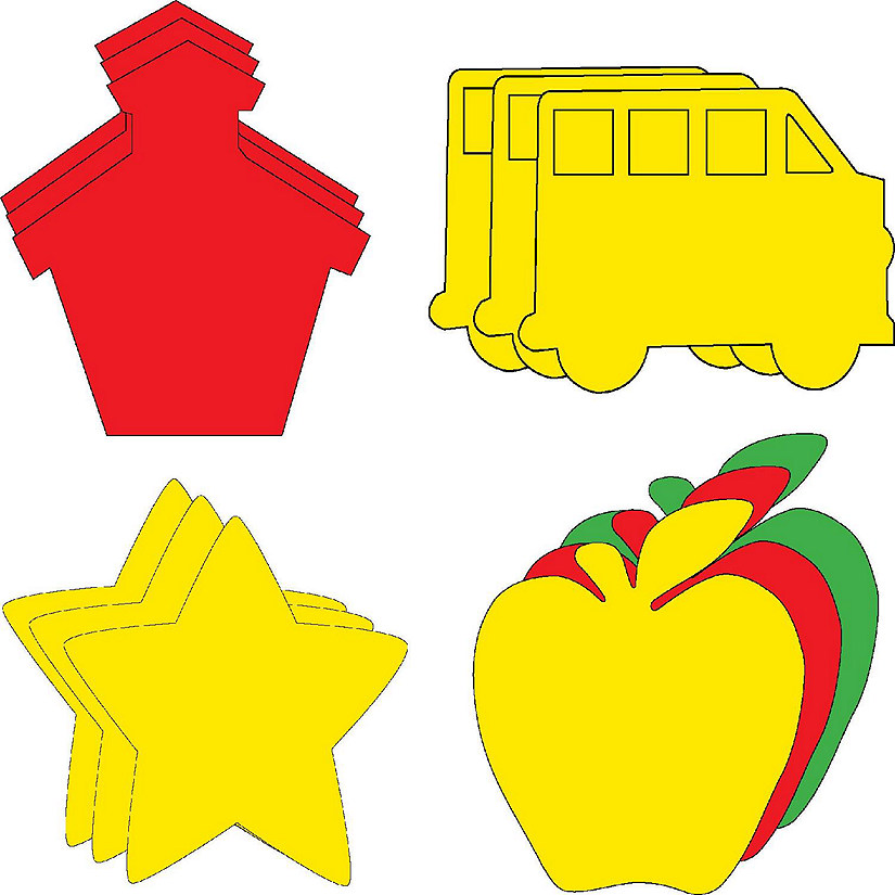 Creative Shapes Etc. - Large Cut-out Set - School Days Image