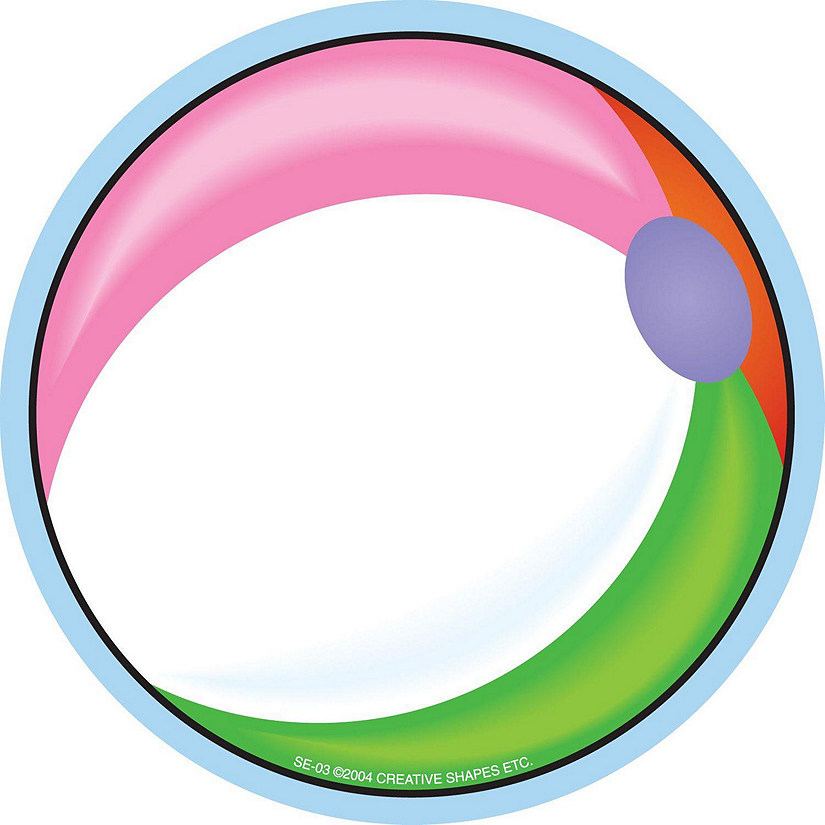 Creative Shapes Etc. - Large Notepad - Beach Ball Image