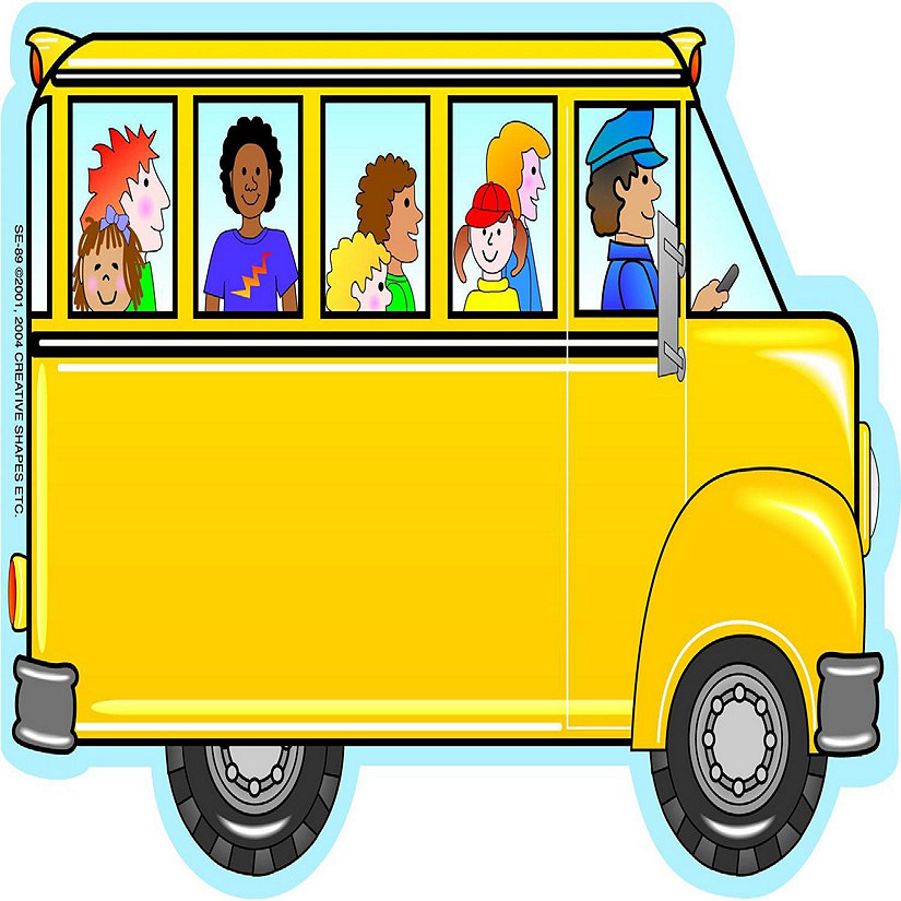 Creative Shapes Etc. - Large Notepad - Bus With Kids Image