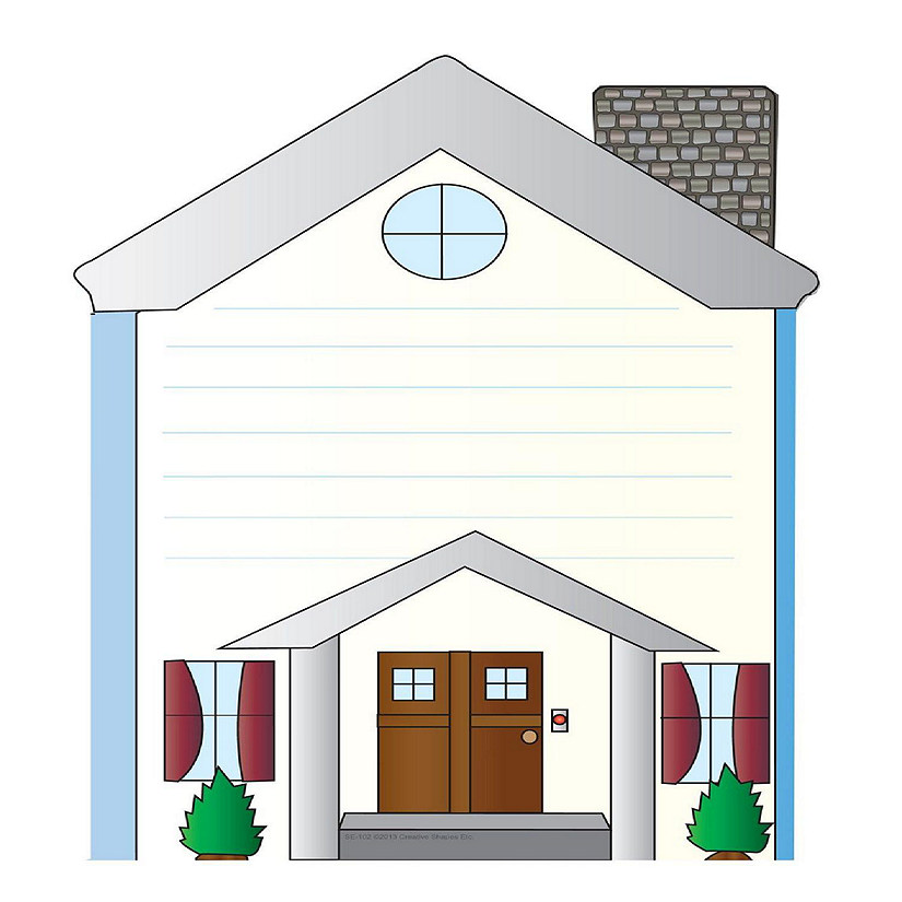 Creative Shapes Etc. - Large Notepad - House Image