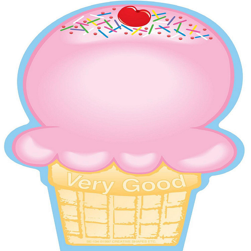 Creative Shapes Etc. - Large Notepad - Ice Cream Cone Image