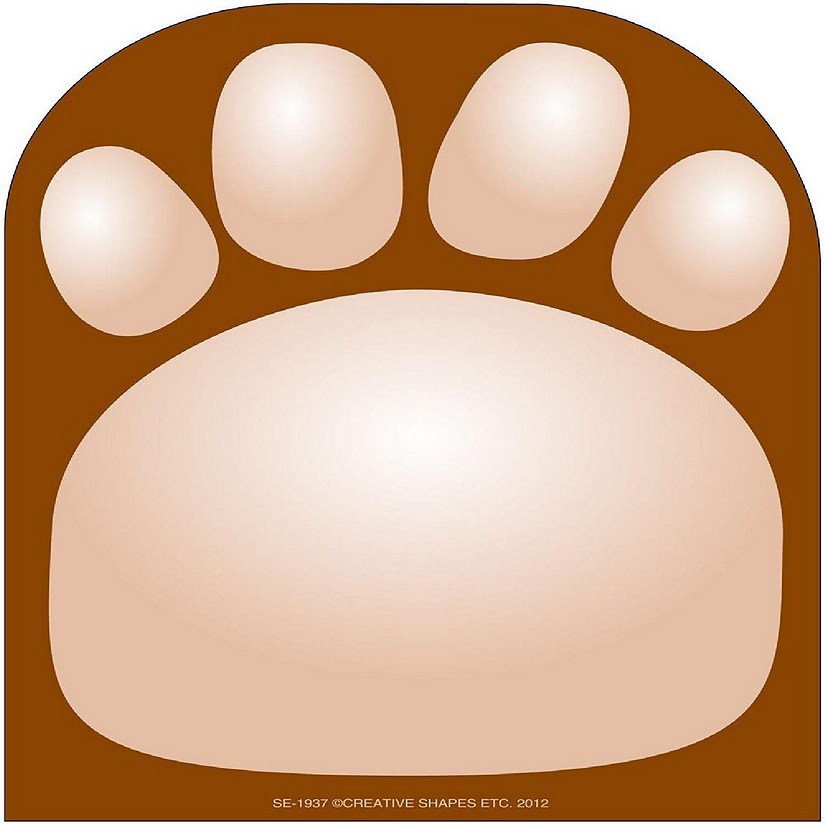 Creative Shapes Etc. - Large Notepad - Paw Print Image