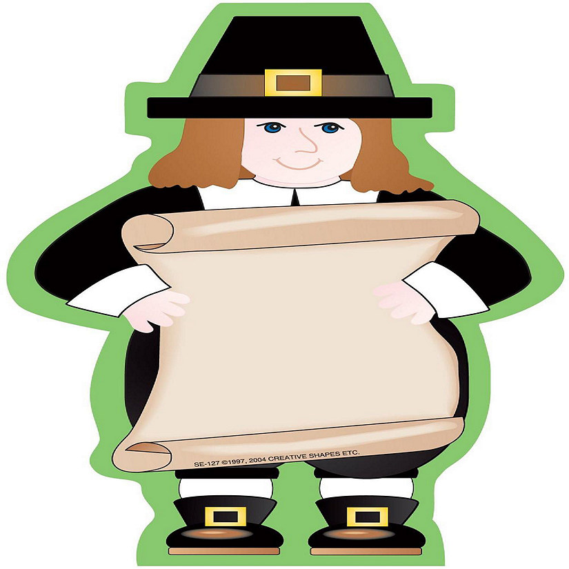 Creative Shapes Etc. Large Notepad Pilgrim Boy Oriental Trading