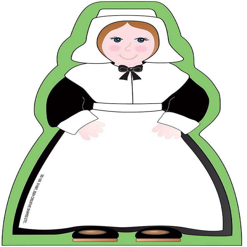 Creative Shapes Etc. - Large Notepad - Pilgrim Girl Image