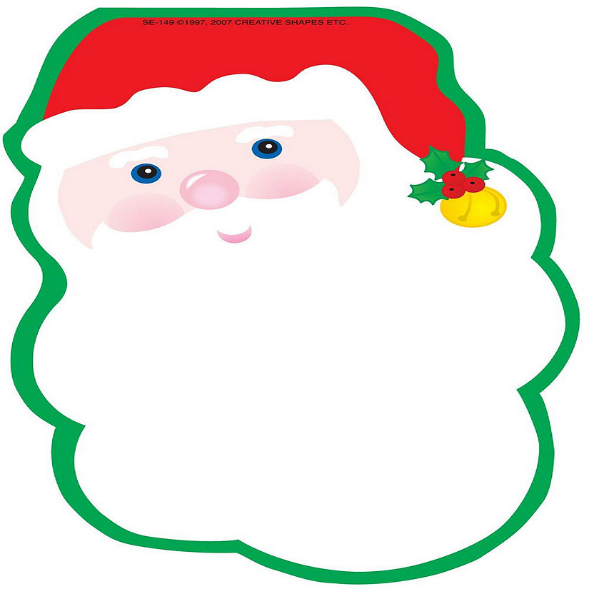 Creative Shapes Etc. - Large Notepad - Santa Face Image