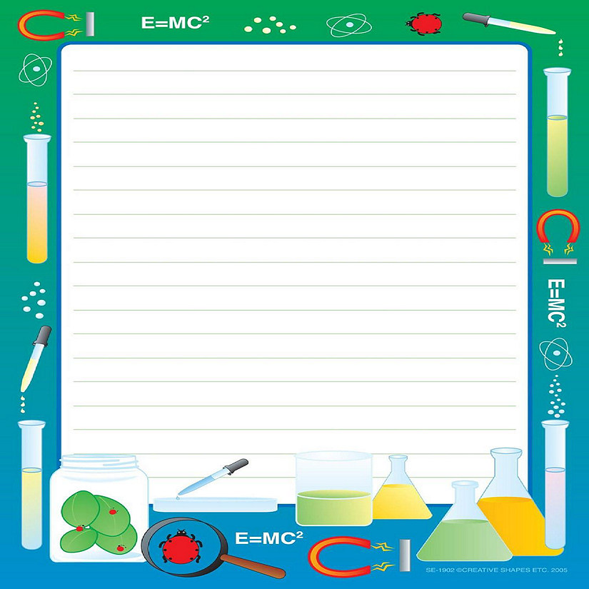 Creative Shapes Etc. - Large Notepad - Science Lab / Lined Image
