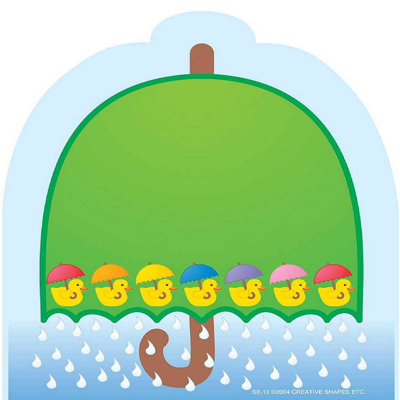 Creative Shapes Etc. - Large Notepad - Umbrella/rain Image